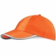 School senior high visibility baseball cap with reflective hi viz tape 