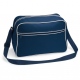 School Premium Retro Shoulder Bag contrasting piping, adjustable shoulder strap
