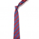 School or club tie, broad stripe, 100% polyester, red and royal