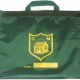 Gig Mill Primary School A4 Zipped Book Bag Bottle Green with Logo Print