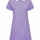 School Gingham Summer Dress Zip Front