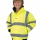 School wear hi vis bomber jacket waterproof coat with hood