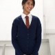 School uniform knitted cardigan soft cotton / acrylic with same colour buttons