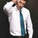 Stylish satin weave tie 57" tie length and 3.34" tie blade width