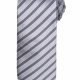 Stylish polyester stripe pattern tie 57" in length and 3" blade width
