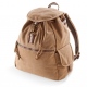 School Canvas Rucksack, shoulder strap, drawcord, zip pockets, washed canvas