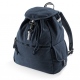 School Canvas Rucksack, shoulder strap, drawcord, zip pockets, washed canvas