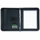 Deluxe executive zipped portfolio, organiser section, A4 pad, calculator