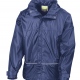 School waterproof jacket with sports mesh lining in approved uniform colours