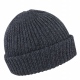 School wear double knit whistler hat, chunky soft knit, hem turn up option 