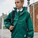 Eco school wear waterproof coat with reversible fleece school uniform jacket 