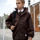 Eco school wear waterproof coat with reversible fleece school uniform jacket 
