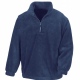 School or college fleece top with 1/4 front zip and 2 side pockets