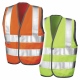 School wear hi vis waistcoat with velcro fastening and polyester bound seams