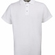Work wear polycotton polo shirt, pique knit fabric, 3 horn button placket