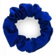 School or club plain sapphire scrunchie, 100% polyester