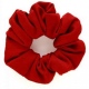 School or club plain scarlet scrunchie, 100% polyester