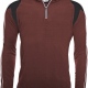 Sports fleece top 1/4 zip contrast colours with white piping