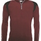 Sports fleece top 1/4 zip contrast colours with white piping
