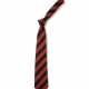 School uniform tie with broad stripe, polyester, elastic neck, clip on, standard