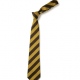 School uniform tie with broad stripe, polyester, elastic neck, clip on, standard