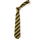 School uniform tie with broad stripe, polyester, elastic neck, clip on, standard