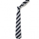 School uniform tie with broad stripe, polyester, elastic neck, clip on, standard