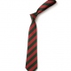 School uniform tie with broad stripe, polyester, elastic neck, clip on, standard