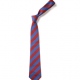 School uniform tie with broad stripe, polyester, elastic neck, clip on, standard