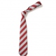 School uniform tie with broad stripe, polyester, elastic neck, clip on, standard