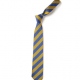 School uniform tie with broad stripe, polyester, elastic neck, clip on, standard