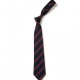 School uniform tie with double stripes, polyester, elastic, clip on, standard