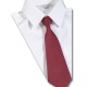 School uniform tie plain colour, polyester, elastic, clip on, standard
