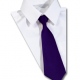 School uniform tie plain colour, polyester, elastic, clip on, standard