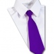 School uniform tie plain colour, polyester, elastic, clip on, standard