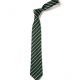School uniform tie with thin stripe, polyester, elastic neck, clip on, standard