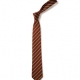 School uniform tie with thin stripe, polyester, elastic neck, clip on, standard