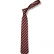 School uniform tie with thin stripe, polyester, elastic neck, clip on, standard