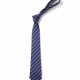 School uniform tie with thin stripe, polyester, elastic neck, clip on, standard