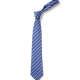 School uniform tie with thin stripe, polyester, elastic neck, clip on, standard