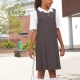 School pinafore dress, front pleat and zip fastening, fully lined bodice