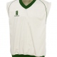 Surridge premier sleeveless cricket sweater, coloured collar, waist and piping
