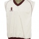 Surridge premier sleeveless cricket sweater, coloured collar, waist and piping