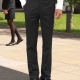 Suit Trousers Slim Fit and Flat Front Style Boys and Mens' sizing in Black