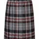 Girls junior school tartan knife pleat skirt pull on elasticated waist