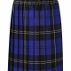 Girls junior school tartan knife pleat skirt pull on elasticated waist