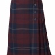 Girls junior school tartan knife pleat kilt skirt button fastening