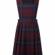 Junior school uniform tartan pinafore dress adjustable elasticated waist