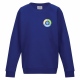 School uniform sweatshirt printed with Wollescote Primary School badge
