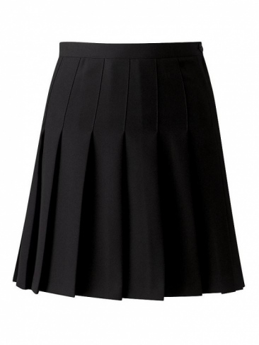 Polyester Suit Pleated Skirt Black / Navy / Steel Grey